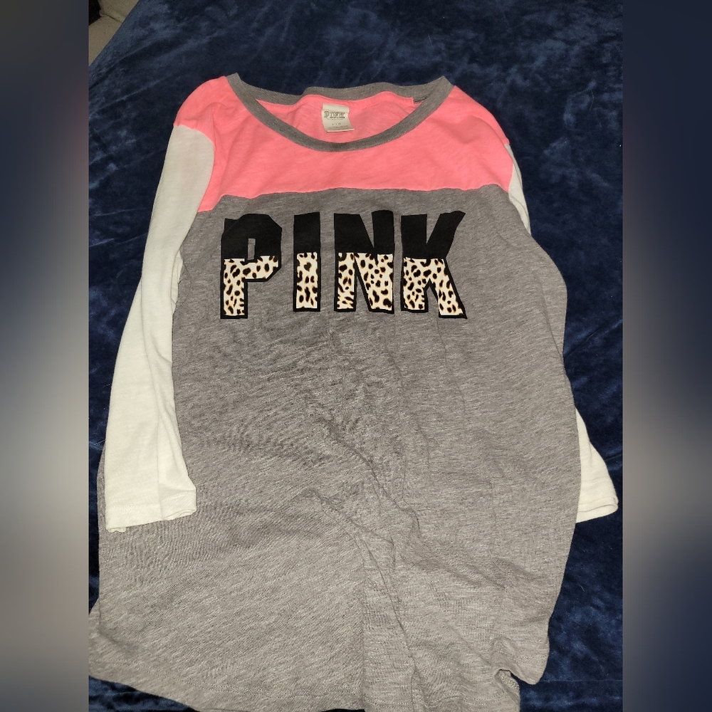 3/4 sleeve pink shirt
